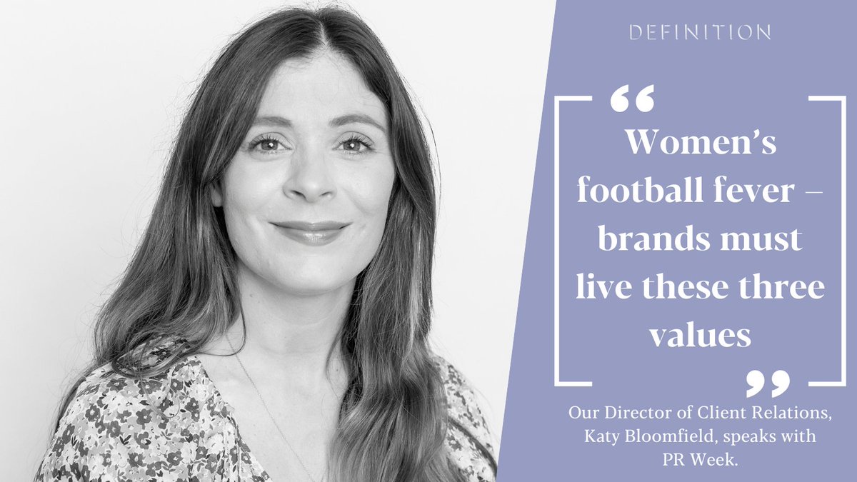 ThisDefinition's tweet photo. The Lionesses' win made a lot of us think about how it may alter the shape of future partnerships, sponsorships, and content for the better.

Our Director of Client Relations highlights the three values she believes  PR professionals must carry forward: https://t.co/UUAZkjqZyt https://t.co/Xldiqv5MiU