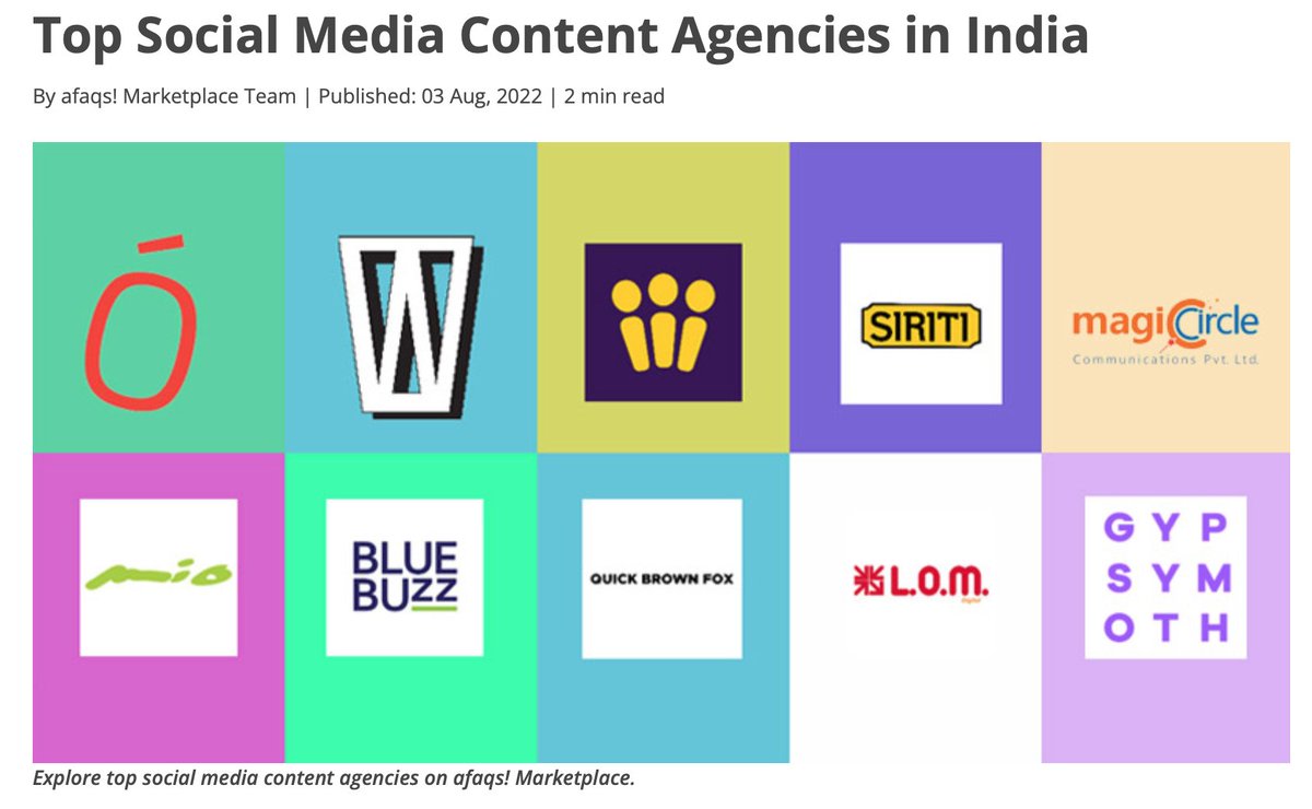 NumberSole's tweet image. We are delighted to inform you that Sóle Number 7 has been named one of the Top Social Media Content Agencies in India by afaqs! Marketplace. 

marketplace.afaqs.com/blog/design/to…

#socialmedia #content ##afaqsMarketplace #creativeagency