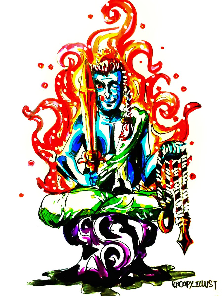 メーカー直送 １ 仏画 水墨画 火炎 不動明王 イラスト Www Idealmusicorp Com