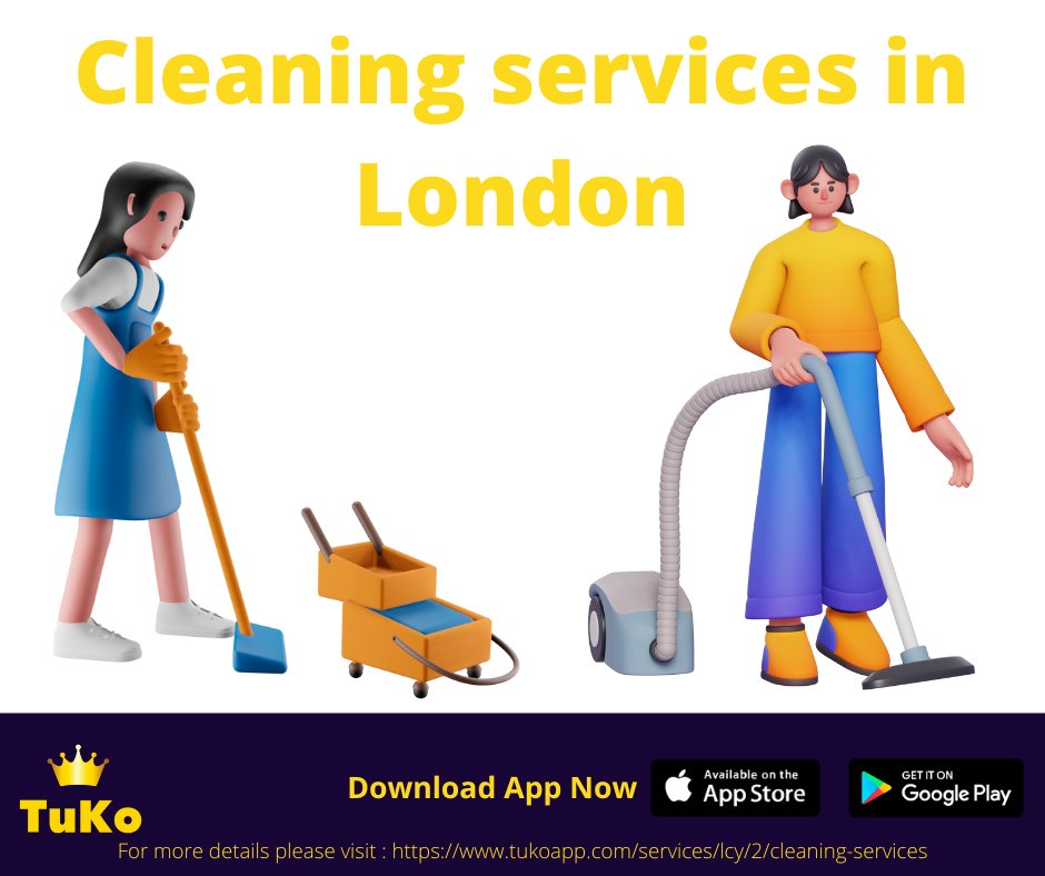 TuKoApp's tweet photo. Get Cleaning Services Instantly across London with Tuko Super App at your Doorstep. 👉https://t.co/HELTc8kenR

#tukosuperapp #tukoapplondon #cleaningservices #housecleaning https://t.co/0eFNnP6k8v