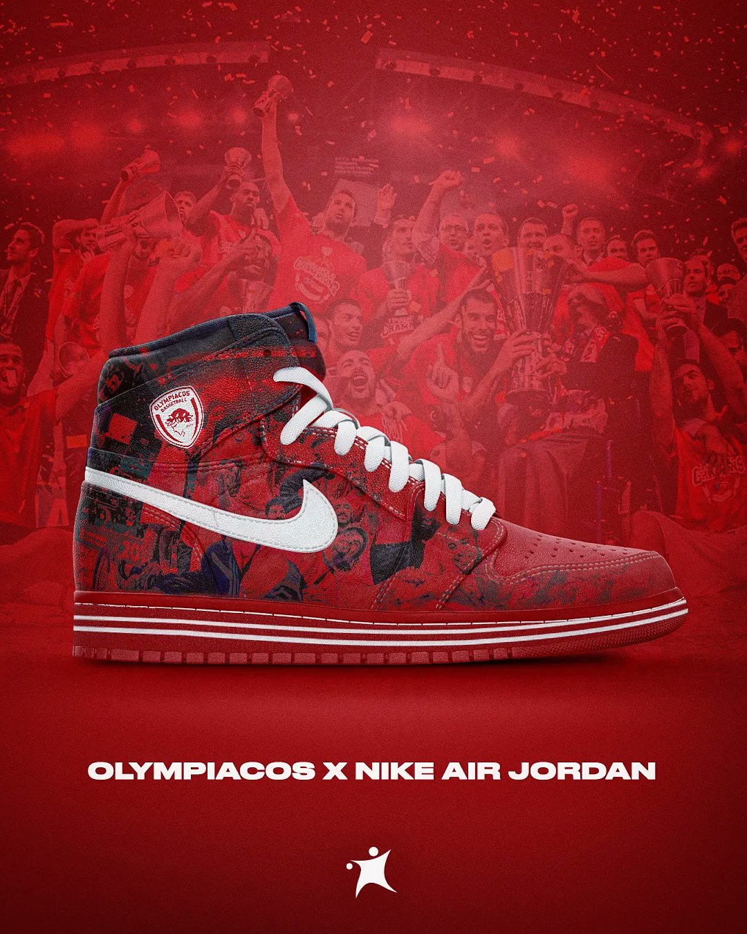 BasketNews on Twitter: "If teams had their Nike Jordan's - Olympiacos Would you cop? 🤑 https://t.co/kvKyZV34uR" / Twitter
