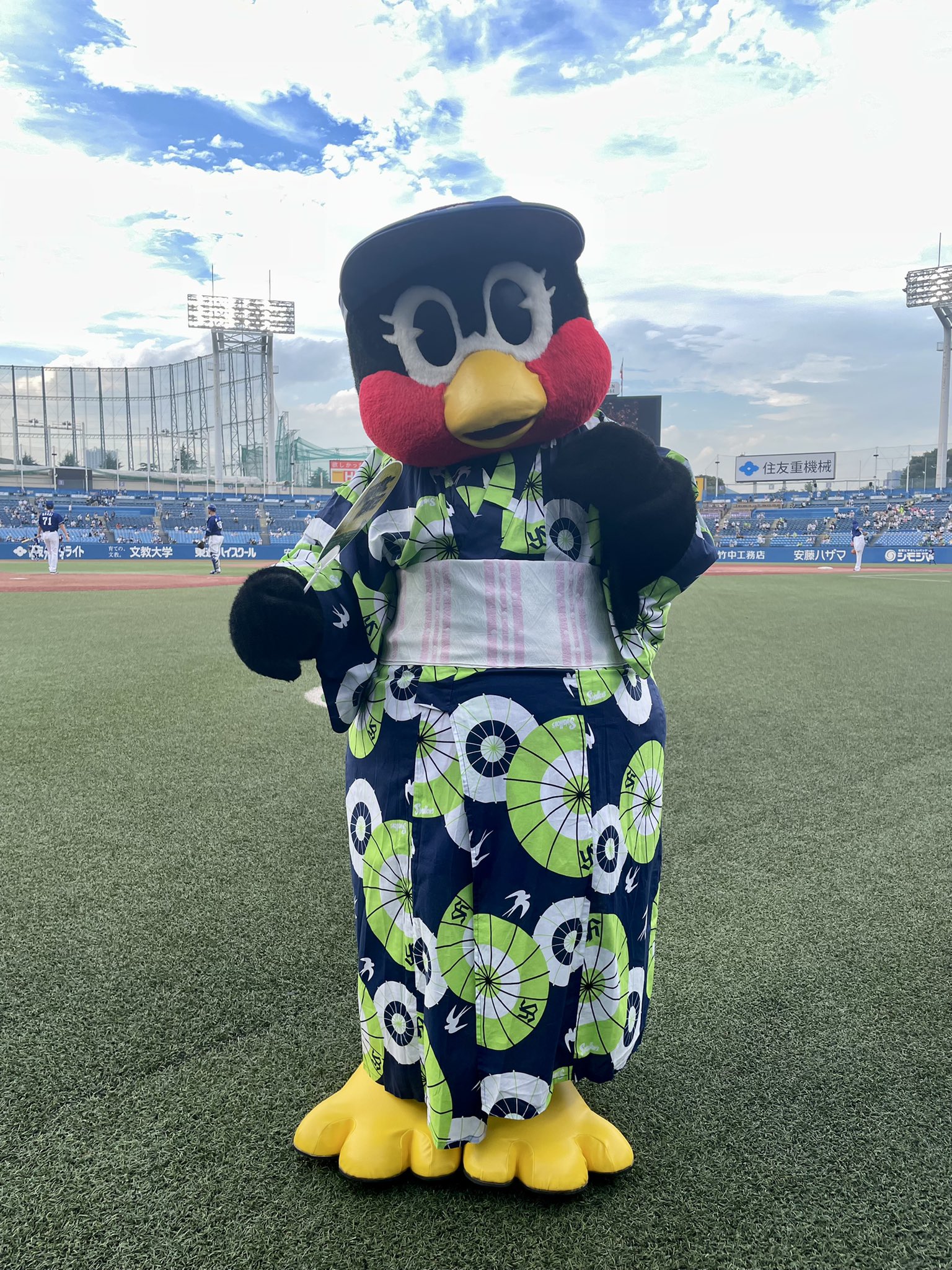 ヤクルトスワローズ　ロンパース　スタイ　つばみちゃん　つば九郎　ベビー　80 ヤクルトスワローズ ロンパース スタイ つばみちゃん つば九郎