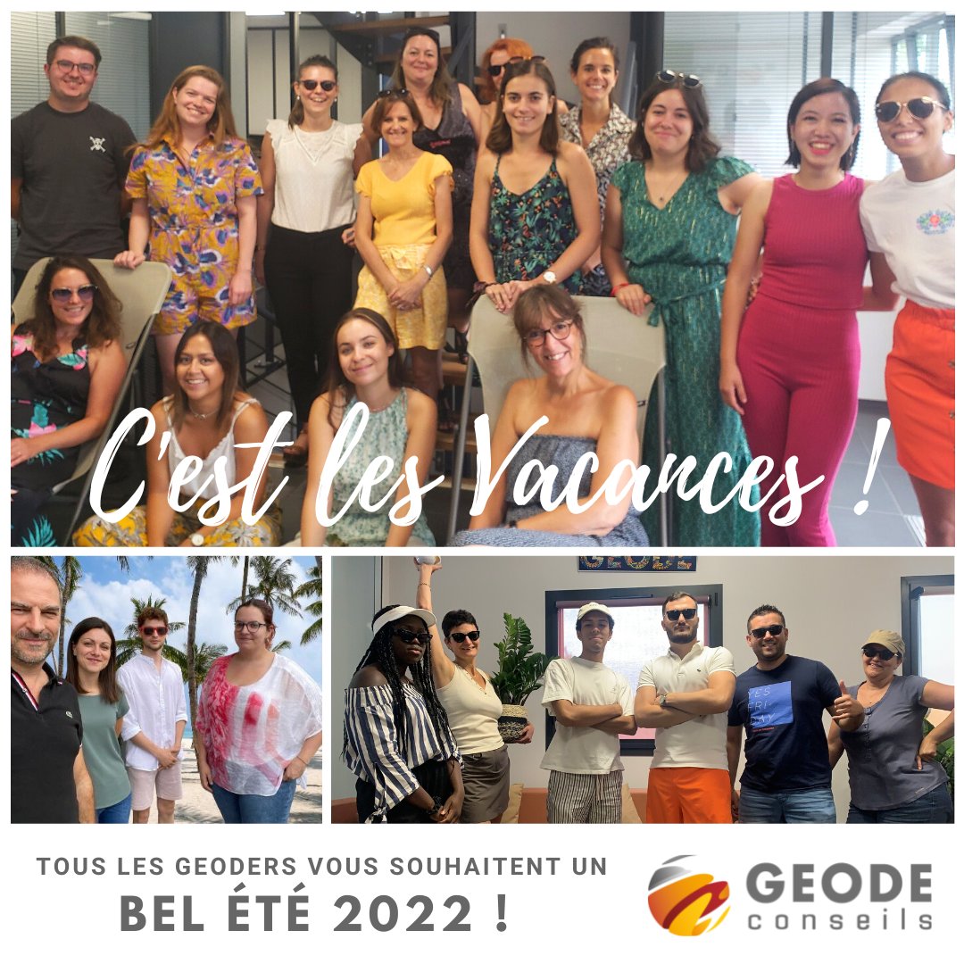 GeodeConseils's tweet photo. [FOCUS SUR L'ÉTÉ DES GEODERS]

Notre cabinet sera fermé du mercredi 3 août 2022 au soir au mercredi 24 août 2022 inclus.

Tous les GEODERS vous souhaitent un bel été ! ☀️😀

#vacances #été #cabinetcomptable #fridaywearsummeredition https://t.co/D5dKrwChAm
