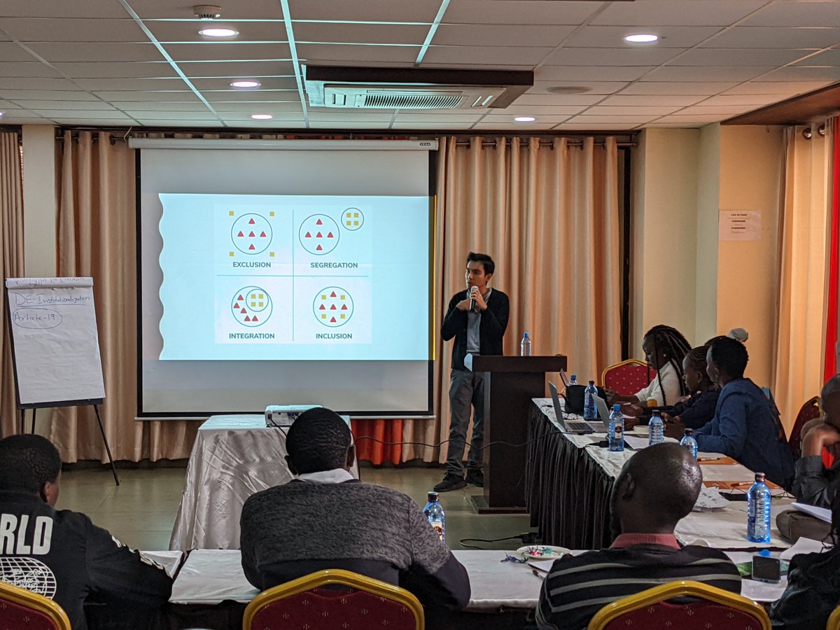 FelixRamil_'s tweet photo. Day 2 of the TCI Mission Kenya.
De- Institutionalization process should aim at ending all forms of Institutionalization, isolation and segregation of PWDs, both in the private and public spheres.
@TCIAsia @ElizabethOmbati @GikonyoMaureen @grace_sybille @G4G_Africa @AuthorQueentah https://t.co/vZXfUHO4ja