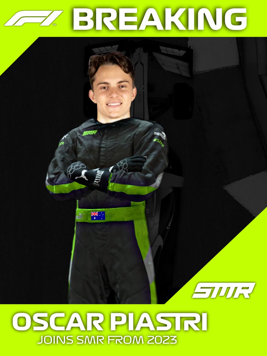 6ixty_gaming's tweet photo. It is official. Oscar Piastri joins SM Racing from 2023 season 🎉
Welcom to #F1, Oscar ! 🔥

#SMRacing #Joke https://t.co/VlveAmuD2I