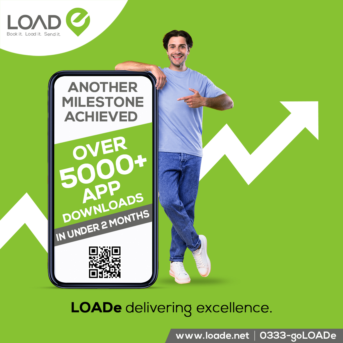 loadeofficial's tweet photo. Another Landmark Achieved...

Download for endless possibilities.
Code: LOADe10

Deliver karaein Samaan. Kam charges, Nehayat Asaan..
#LOADeSambhaalLeyga #LOADePayMilayZiadaa #LOADe #BookitLoaditSendit https://t.co/1nOAcGTYL5