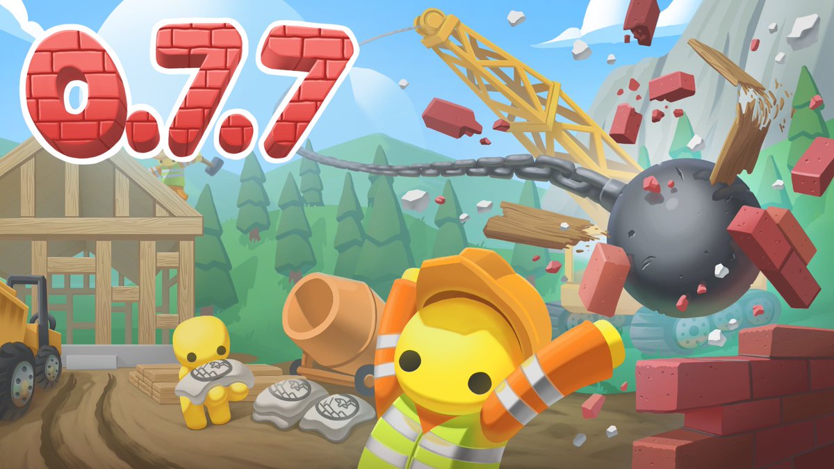 Grab your tools and get to work. Update v0.7.7 is out now! 🔨👷‍♂️👷‍♀️🧰

Available on Steam and Xbox! 🥳🎮🖥️

store.steampowered.com/news/app/12110… 

#wobbly #wobblylife #indiegame #madewithunity #gamers #steam #xbox