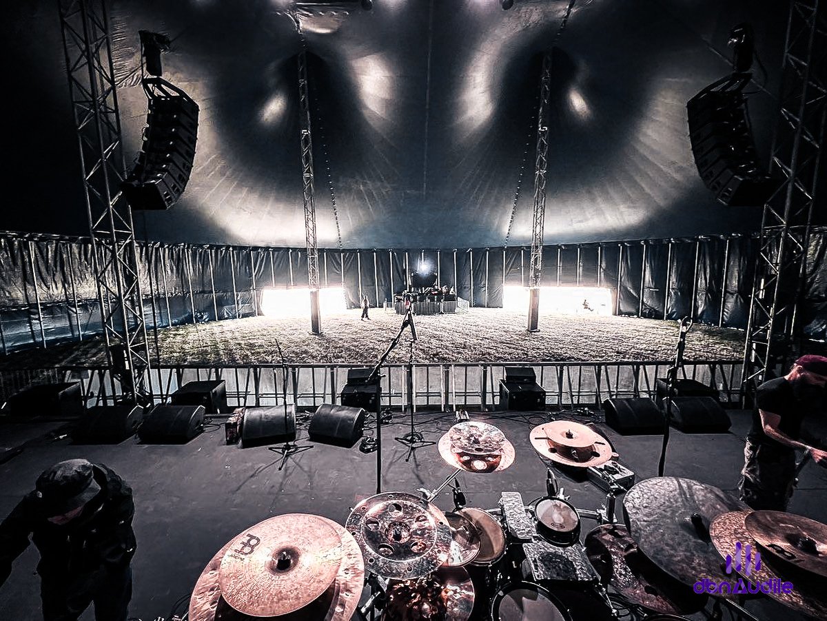 During setup to make some noise <a href="/bluedotfestival/">bluedot</a>