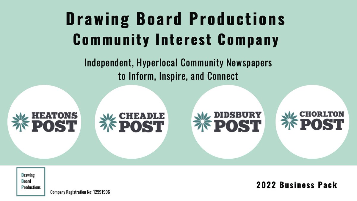 Did you know-as a CIC our projects are not-for-profit & any revenue after costs are covered goes straight into increasing print & distribution of our hyperlocal papers?With 4 publications from Sept,advertising with us is a great way to gain exposure & support local communities.