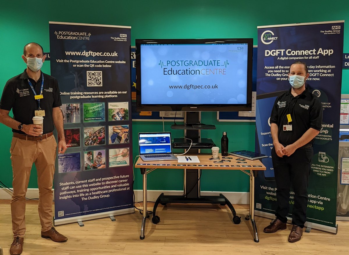 We are back in @DgftEducation Centre, 1st Floor South Block today to welcome the new @DudleyGroupNHS junior doctors. Come and see Ed and Patrick about the various digital online resources available to help you during your time with us. dgftpec.co.uk #MedEd #foundation