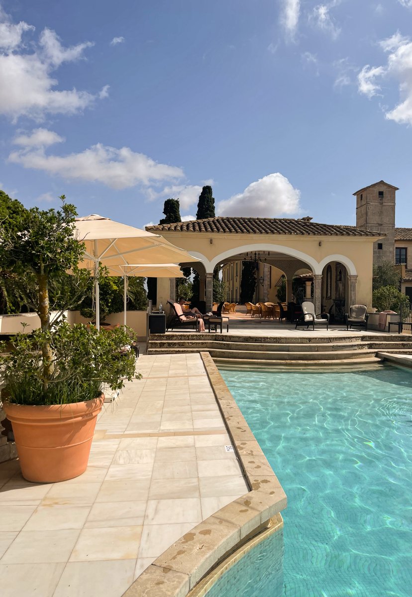 Son_Julia's tweet photo. Our adults only pool on the terrace with views to the gardens @Son_Julia #summer #holidays #sonjulia #mallorcahotel #llucmajor #ruralhotel #pool https://t.co/xknOetbZov