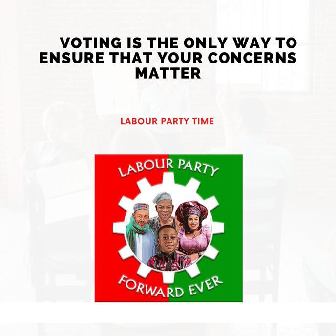 LabourPartyTime's tweet photo. Let put on our vote thatβs the only power that can speak for us . It our Time our Vote π³ our country Nigeria π³π¬ #Labourparty #Peterobi #Lagos #Election #labourpartyinlagos #Youth #Nigeria #Politics #Wizkid #Burna_Boy #instablog #Lagosupdate https://t.co/9zZiNc4e7e