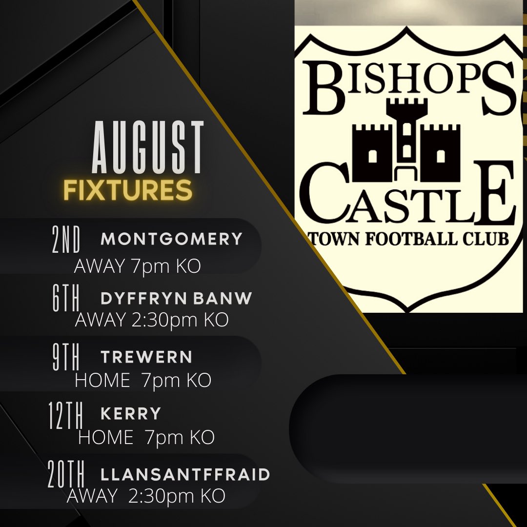 BCTownFC's tweet photo. Up and coming Castle fixtures #BCTFC #UTC https://t.co/8U9w46ZY3o