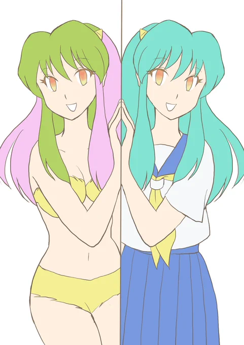 雷鳴ってるのでラムちゃん描いてます。 #うる星やつら2022 #ラム #イラスト