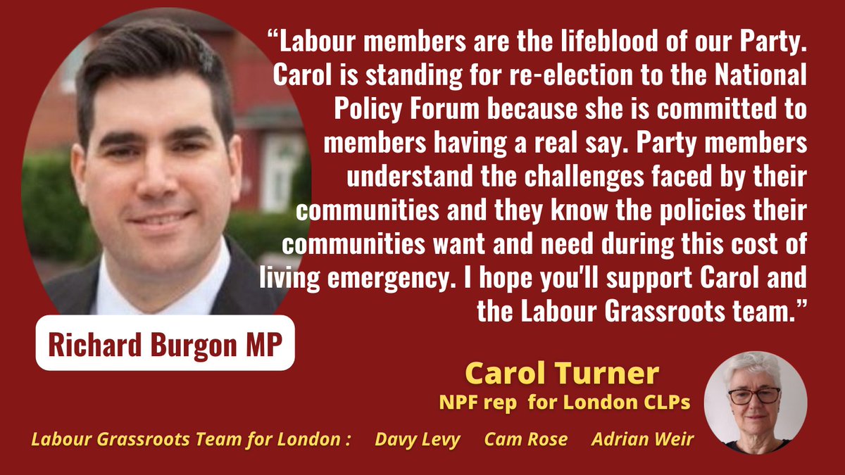 TurnerC50's tweet photo. Ballots drop today. Please vote for @TurnerC50 and the London Grassroots team @DaveLevy  @camalorose and @AMJWeir --NPF reps for London CLPs

#grassroots  #LabourNPF https://t.co/FE9sFwzP0M