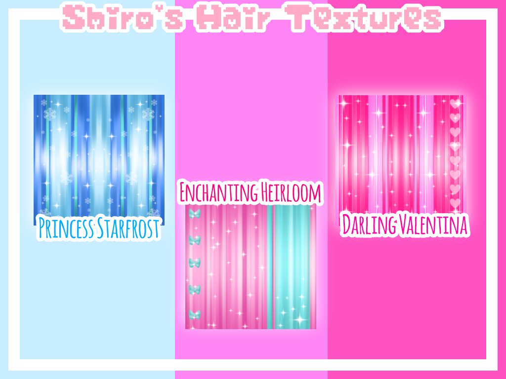 mi0miu_'s tweet photo. Hello everyone! I present you..... SET-THEMED HAIR TEXTURES FOR #ROYALEHIGH! 
@nightbarbie @Kittzillaa 
Links on thread!
Likes, Retweets, And Follows are very appreciated!✨
#roblox #robloxart #royalehighart #royalehighoutfits 
(1/2) https://t.co/XHEGxrRSJq