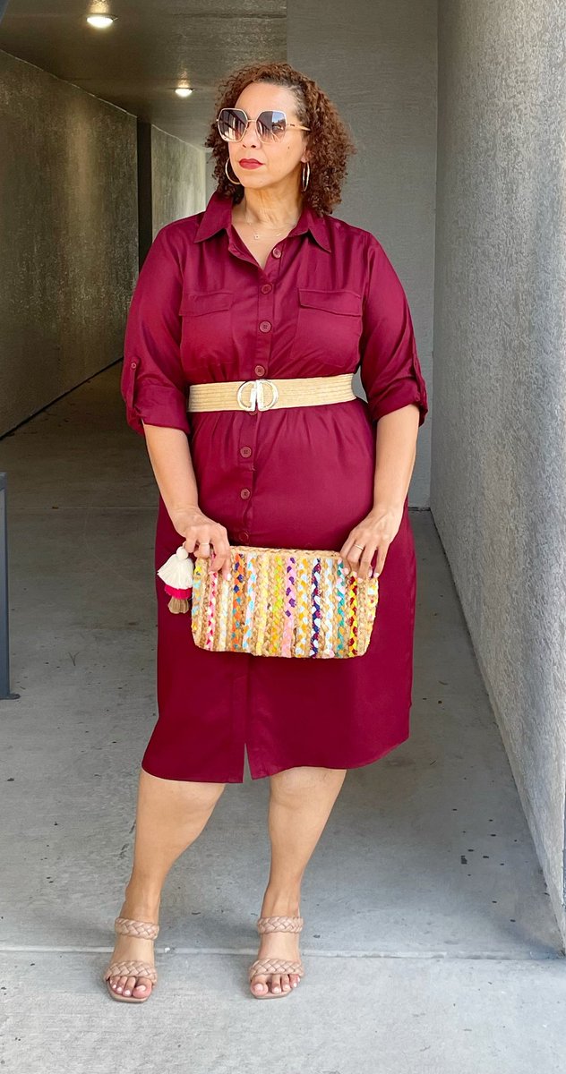 FarrahEstrella's tweet photo. Burgundy Shirtdress from @diaandco ❤️ 
Get 30% off your first order with Dia &amp; Co by using my code at checkout: ESTRELLAFASHIONREPORT 🛍🛒
.
#giftedbydiaandco #diaandco #burgundy #shirtdress #shopping #outfitinspiration #estrella #estrellafashionreport #farrahestrella https://t.co/gaxl5d1jc6