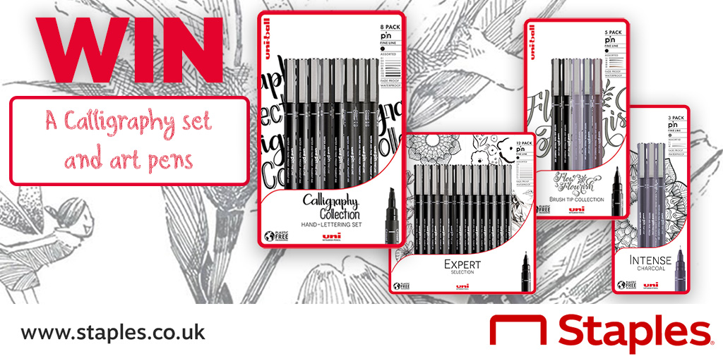 Staples UK on Twitter "WIN a calligraphy and art pens set 🤩 To enter 1. Follow StaplesUK