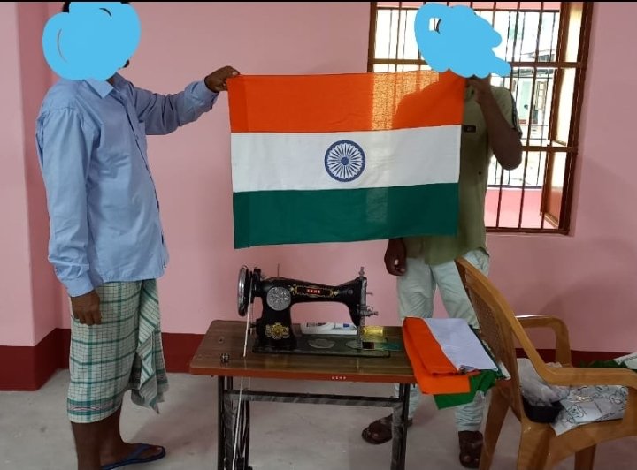 sharma_barnali's tweet photo. National Flags stitched by inmates in jails of #Assam are being distributed to the released convicts for the grand success of #HarGharTiranga Program.
#AssamPrisons https://t.co/ojBhyadaLp