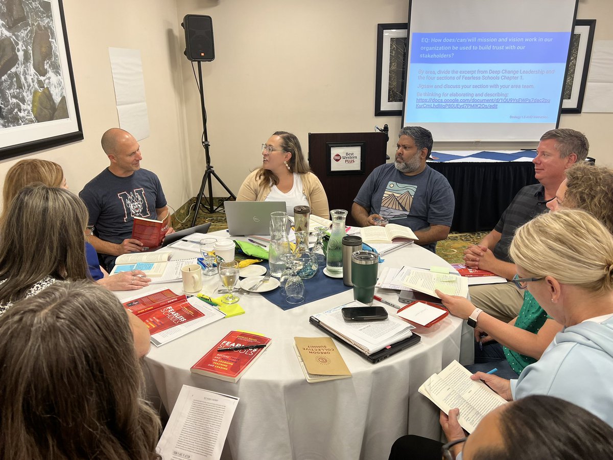 MajaliseTolan's tweet photo. I love Fearless Schools! LCSD kicked off the 22-23 school year with mission/vision and action planning work along with some Fearless Schools. How do you build trust in your organization? @DouglasReeves #CLSinspires #LCSDlearns @CreativeLdrSol https://t.co/dmSpBbztUX