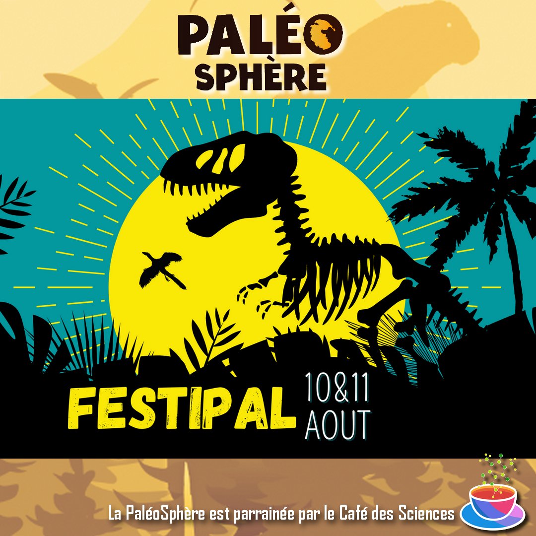 🎉 #annonce !!

La PaléoSphère sera à la 2ème édition du #FESTIPAL, le festival de paléontologie organisé par le parc <a href="/Paleopolis/">Paléopolis</a>  !

Rendez-vous le mercredi 10 et le jeudi 11 août !

Nous sommes très heureux d'y revenir :-)