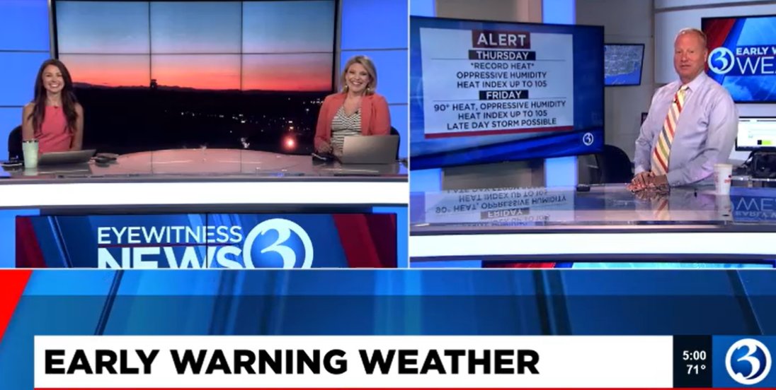 NicoleNalepaTV's tweet photo. You know it's going to be a great day when you match the #sunrise...
Wait until you hear what kind of weather we're in for today...and when things are going to really heat up ๐ฅ
#pictureperfect #EWWA #summerdays #summerheat #weatheron3 #CTwx #CTweather #WFSBthisAM #WFSB https://t.co/GK4abiRhk4