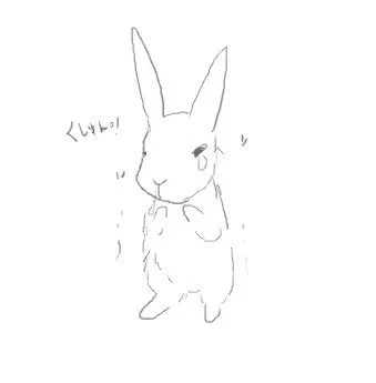 絵のクオリティがAIアプリに負けている #例のうさぎ 