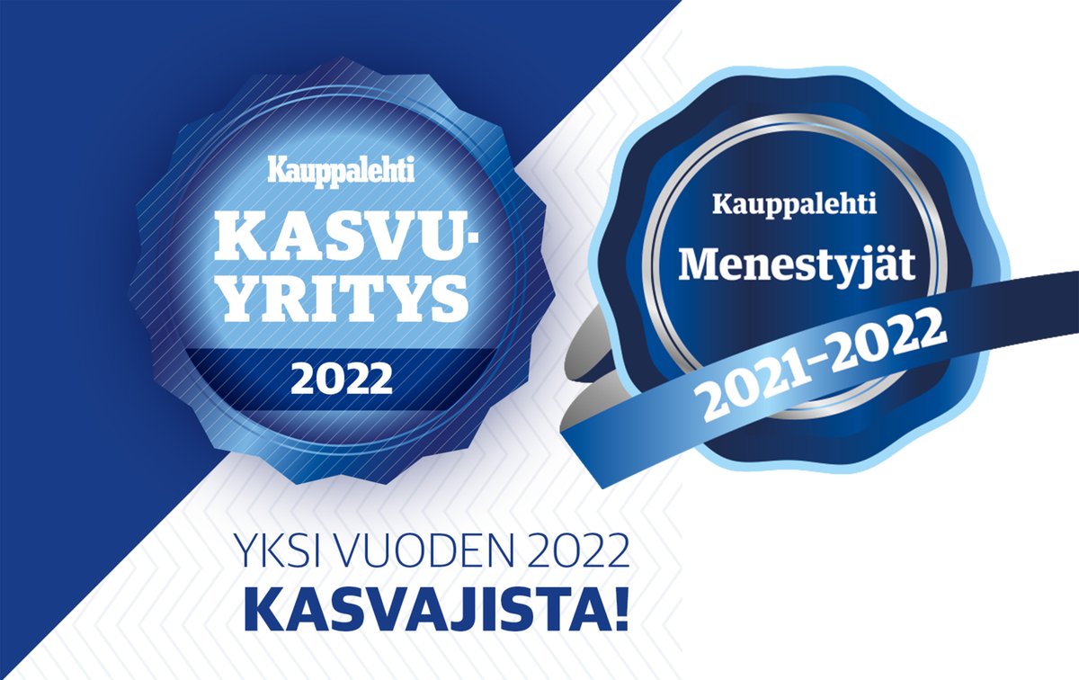 podcastfi1's tweet photo. Olemme yksi @KauppalehtiFi valitsemista Menestyjistä sekä Kasvajista! 

Menestyjä-yritykseksi sekä Kasvajiksi yltäminen on meille merkittävä saavutus. Sertifikaatti on merkki luotettavasta kumppanista. https://t.co/7aMERxYSOx