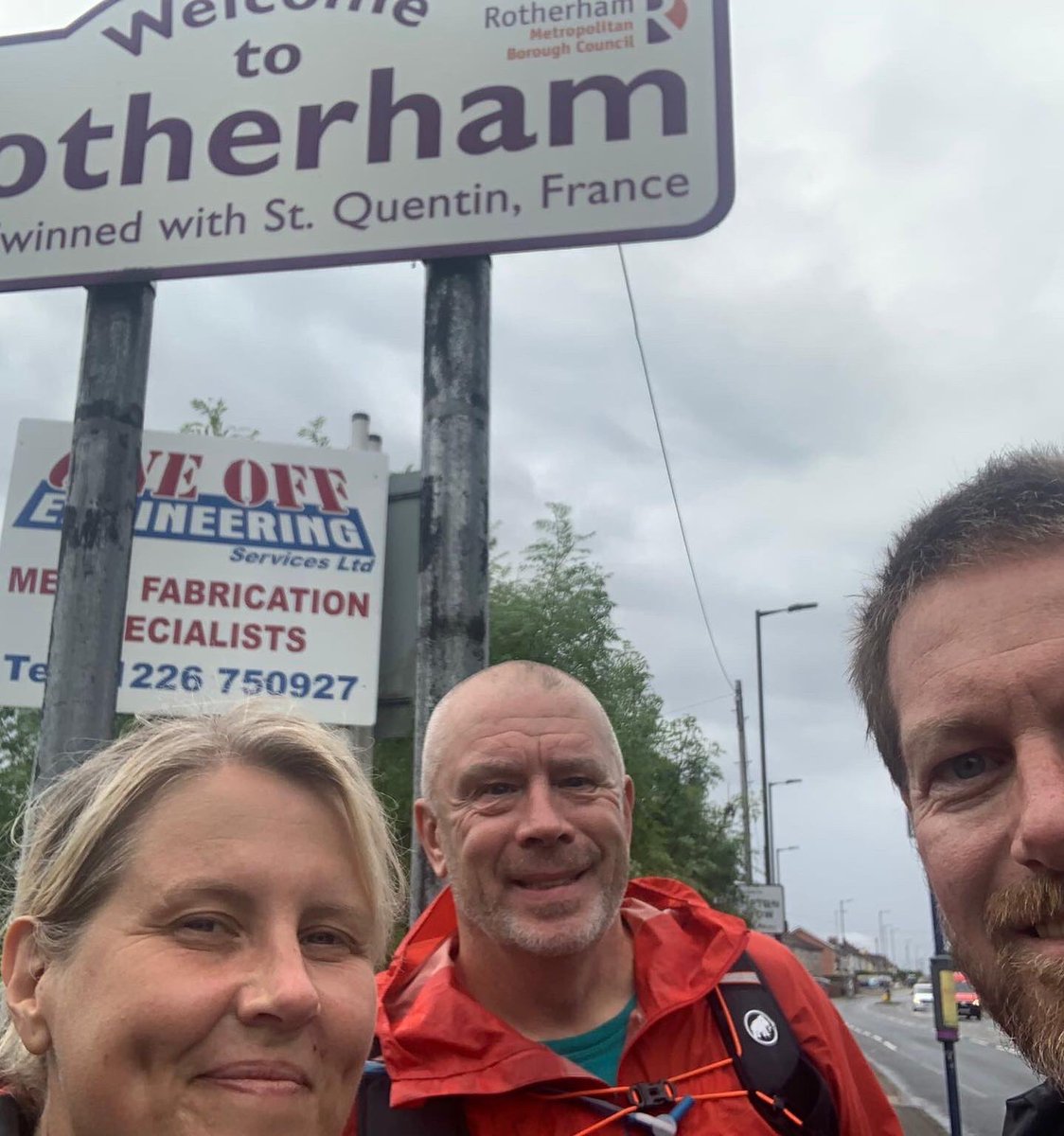 Pacing4Pat350's tweet photo. Yesterday we were privileged to be joined by Mike #3dadswalking sharing 24.4 precious miles of our 350 mile effort from Glasgow to St Neots spreading awareness #suicidePrevention #MentalHealthAwareness #house_hectors thank you Mike for your support and time spent together  G&amp;C 💚 https://t.co/Gtvlo0krze