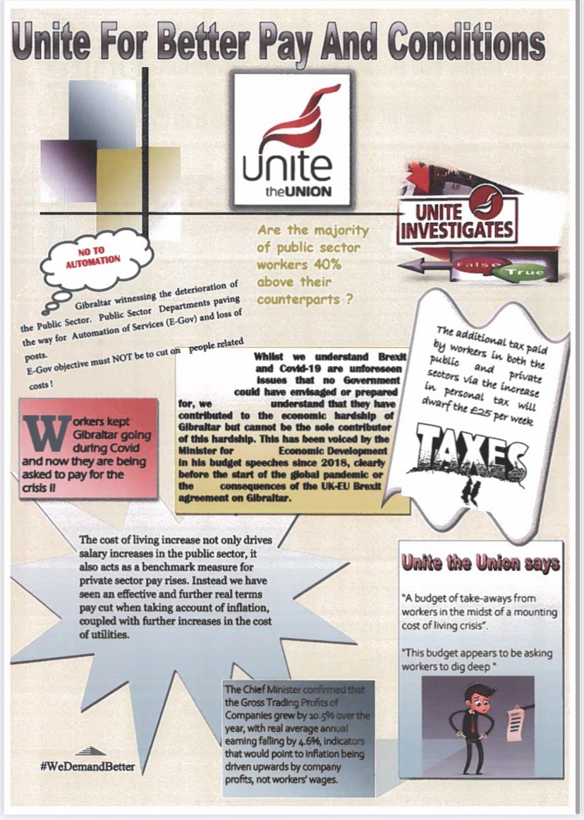 duo_christian's tweet photo. The #CostOfLivingCrisis we are suffering in #Gibraltar is the biggest “real wage squeeze” in decades. Please share our Newsletter and copies are available from our office at Town Range. 
#Wedemandbetter @UniteGibraltar @BirkettGillian @UniteSharon @StevePreddyRS @unitetheunion https://t.co/RSxWOwTSIA