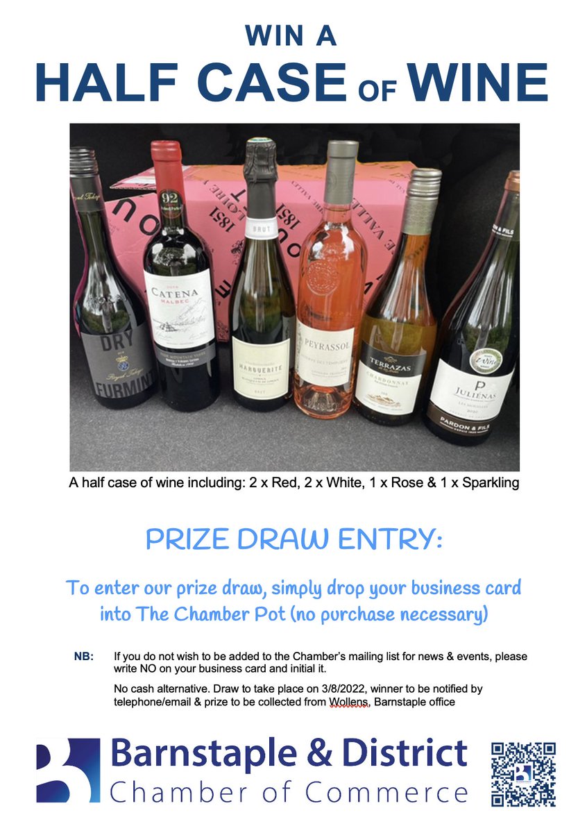 Barnstaple Chamber (@barnstaplecofc) on Twitter photo We're <a href="/northdevonshow/">North Devon Show</a> today - come and see us!
Leave your business card in The Chamber Pot & you could win a half case of wine! 🍷🍾
With our membership offers this year, it's a great time to join us too, so come & say meet our Directors 🤝
#NorthDevonShow #LoveNorthDevon #NDevon We're <a href="/northdevonshow/">North Devon Show</a> today - come and see us!
Leave your business card in The Chamber Pot & you could win a half case of wine! 🍷🍾
With our membership offers this year, it's a great time to join us too, so come & say meet our Directors 🤝
#NorthDevonShow #LoveNorthDevon #NDevon