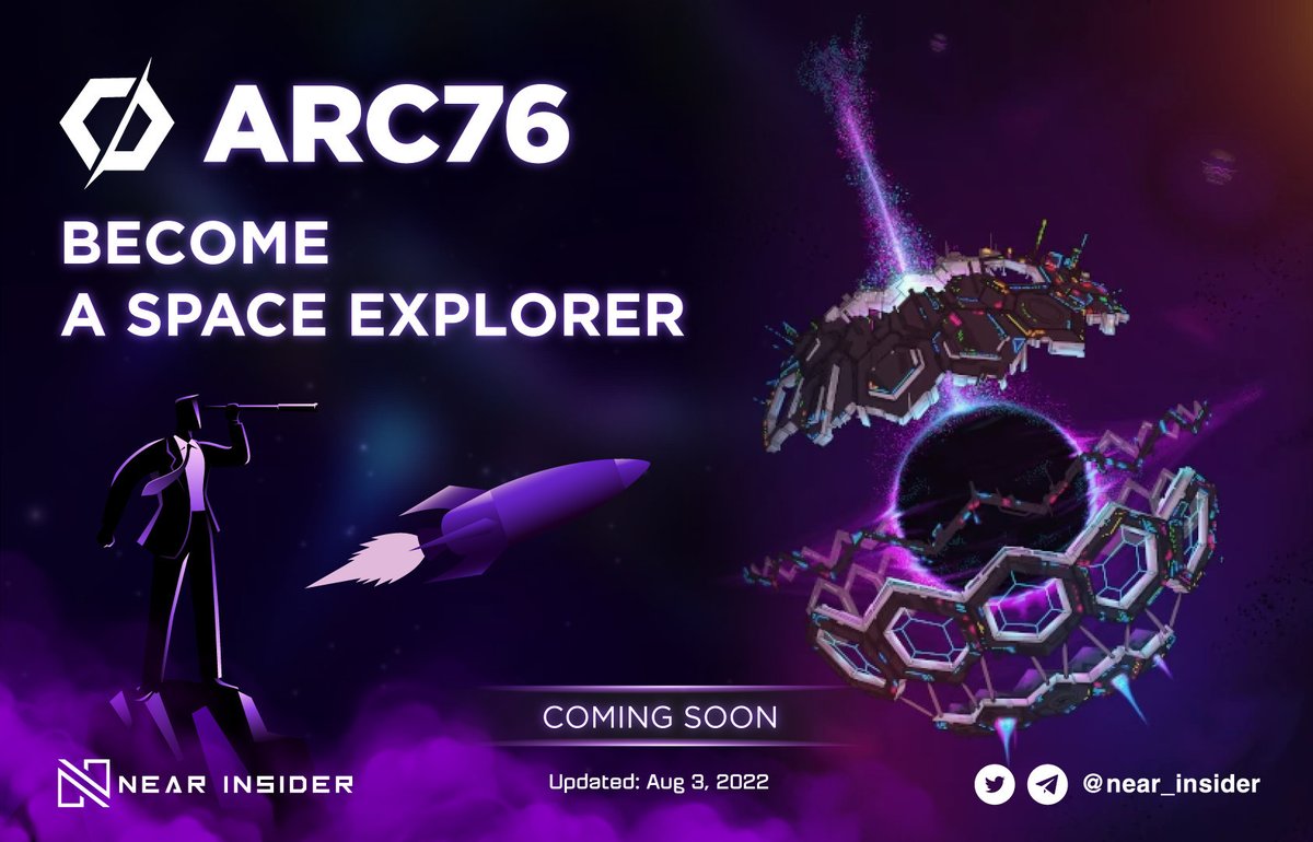 near_insider's tweet photo. ARC76 is a strategy game consisting of 4 exploring stages, allowing players to explore outer space to find resources and build an outpost. With so much to offer, @ARC76_NEAR's official game will soon be introduced, stay tuned!

👉NEAR Game TG: https://t.co/U58pDOg2K8

#NEAR $NEAR https://t.co/BgTpSFyg06