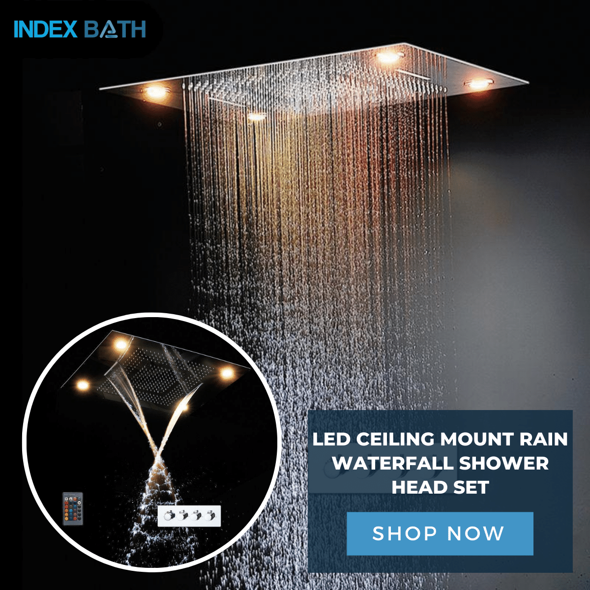 BathIndex's tweet photo. Relax & Take A Bath At The Same Time Using This LED Ceiling Mount Rain Waterfall Shower Head Set
#showergoals #showerdesign #rainshower #rainshowers #rainshowerhead #modernshower #luxurybathrooms #luxurybath #bathroomaid #bathroomessentials #luxurybathroomideas #IndexBath https://t.co/M6y2nO4sW6