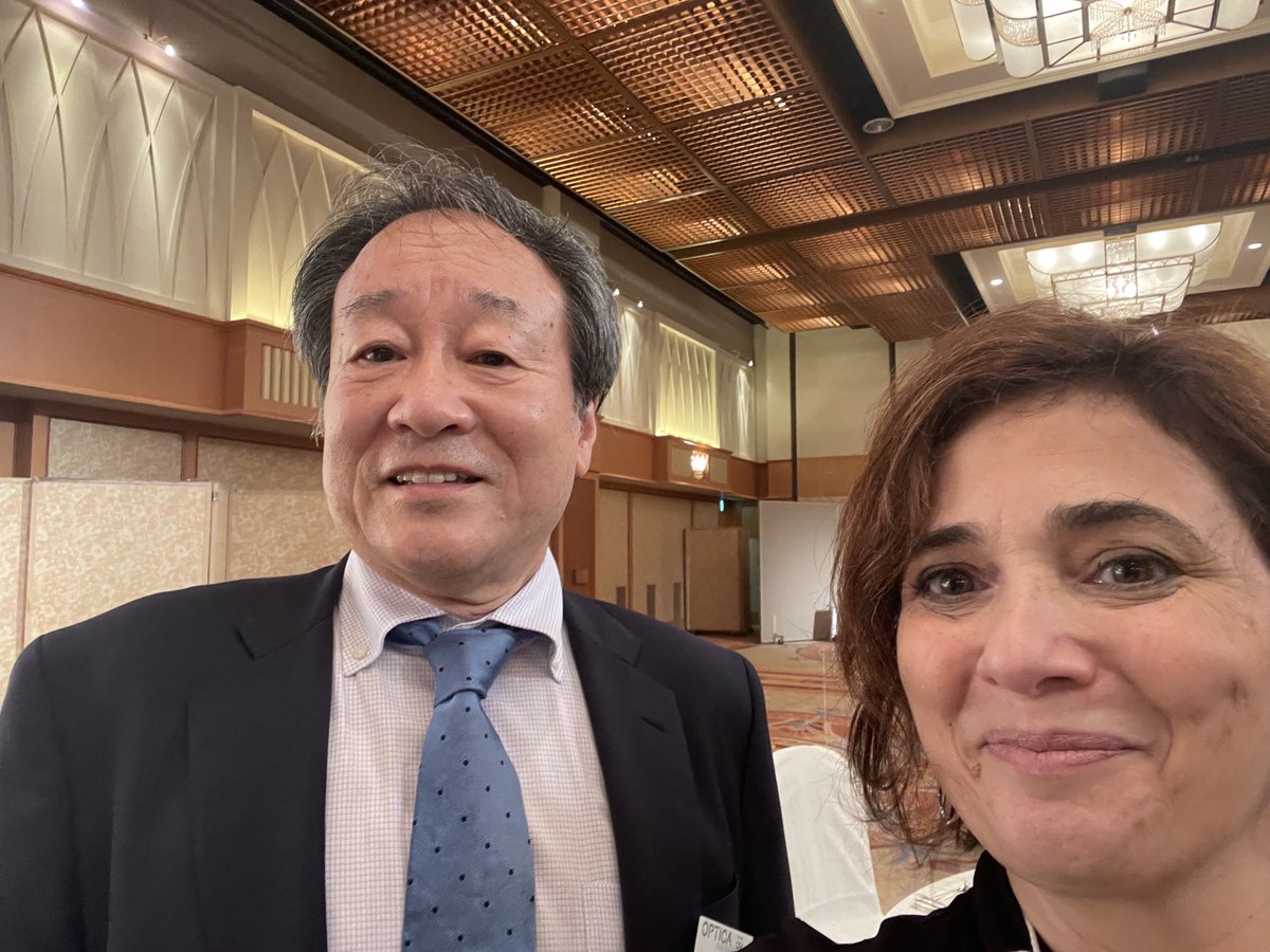 At CLEO PACIFIC RIM. Had a chance to spend time with Satoshi president of ⁦<a href="/OpticaWorldwide/">Optica</a>⁩ #Optica - next year it’s my turn!