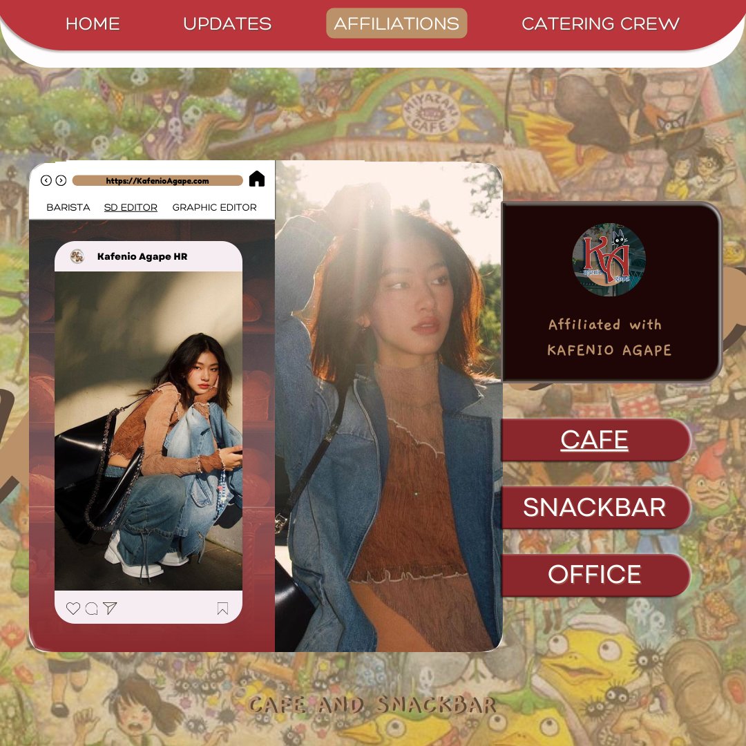 ㅤ
️
        ケイプ  🎀  KAFENIO AGAPE

       ʚ NICOLA VALENNE ɞ
       ─┄ KAPE'S Editor.⠀
       is now serving you dream-filled 
       coffee for your book of fantasies. 
️
ㅤ