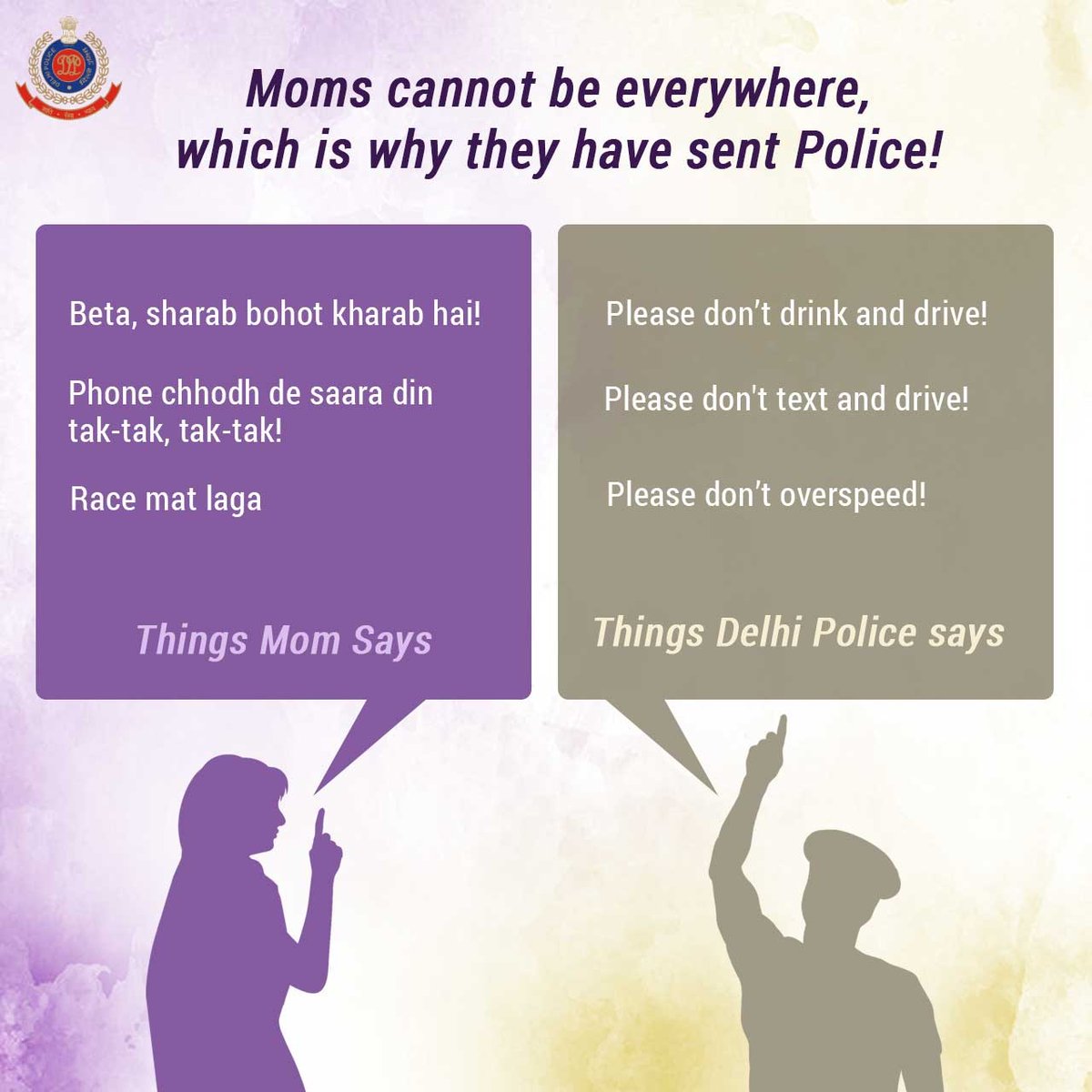 Mom Police &amp; #DelhiPolice always want the best for you 🫶