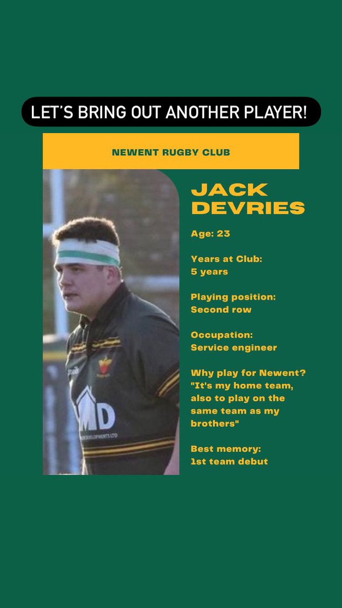 NewentRugbyClub's tweet image. Let’s roll out another player! #greenarmy #secondrow #forward #rugby #newseason