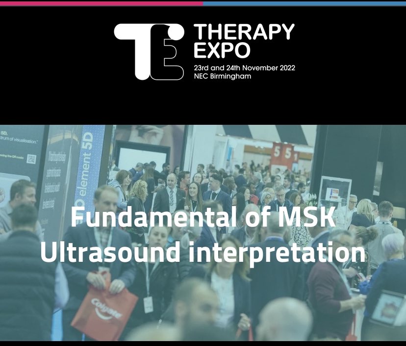 SDaoukas's tweet photo. Excited to be speaking at this years' @TherapyExpo on Fundamentals of MSK Ultrasound Interpretation.
Book your ticket here: https://t.co/2rtEX57oAu
#msk #diagnostic #ultrasound #therapyexpo #sportstherapy #physiotherapy #sportrehab #osteopathy #basrat #basem https://t.co/gcT4jUoMXM