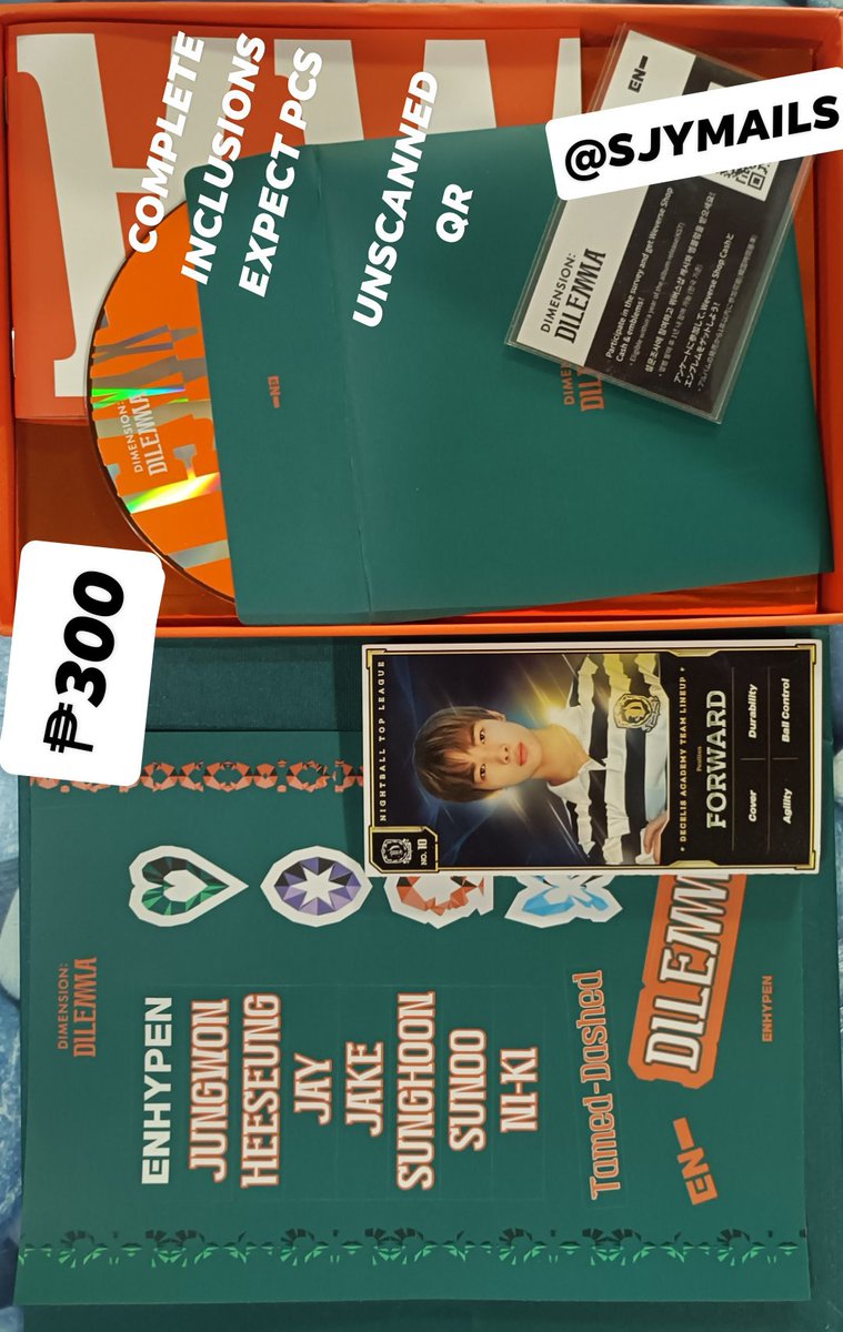 sjymails_'s tweet photo. wts lfb | enhypen unsealed album 
↳ PAYO/3 days reservation
↳ if buying all 440 nalang 
↳ D:D essential has free sunghoon chary mini poster
↳ dm/reply to claim
non negotiable kase super sagad na po
https://t.co/uaxef5YwLX
#eishasells https://t.co/lHcG6eHUbC