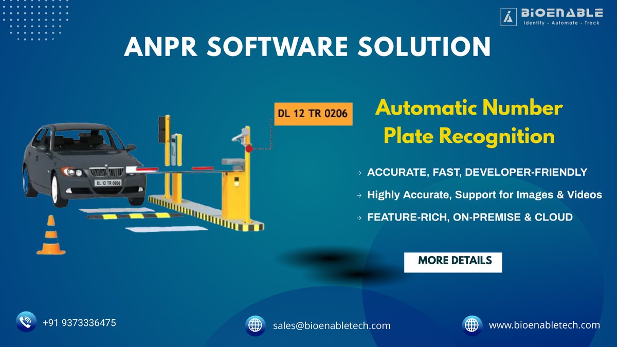 BioenableA's tweet photo. Automatic Number Plate Recognition #ANPR uses optical character recognition technology to read vehicle registration plates and prevent the entry of unauthorized vehicles
More Details : https://t.co/QsYfPv6b0i
#visiveai #ANPR #IPVideoSurveillance #alpr #numberplate #tracking https://t.co/4fkgLlNlfa