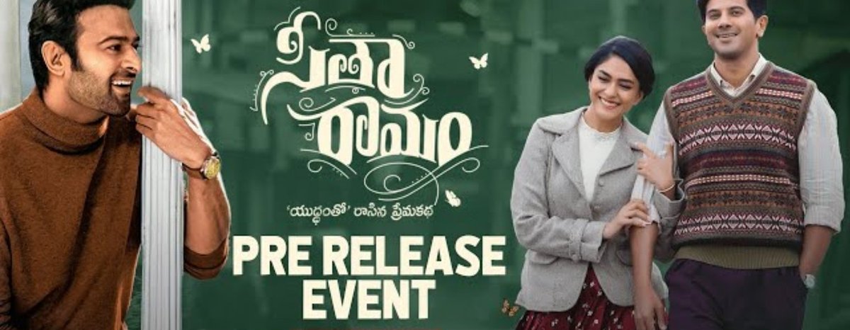 cini_verdict's tweet photo. Get Ready to see 2 darlings in 1 stage today evening at 7pm in #SitaRamam Pree release event in #Hydrabad

The cheaf guest for this event is #Prabhas sir

So we can see #PRosh combo 1st time

Iam excited 

@iamRashmika @dulQuer @mrunal0801 

#RashmikaMandanna #PrabhasForSitaRamam https://t.co/NTSzcOPnpu