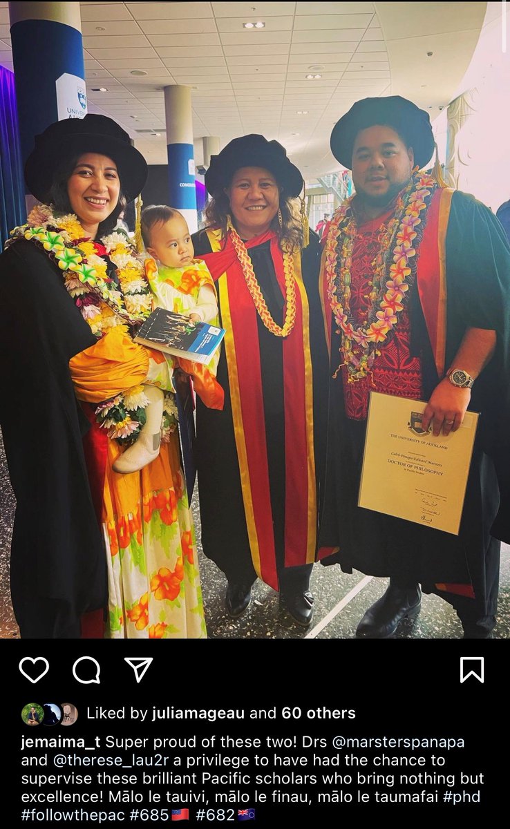 A proud supervisor between 2 newly capped Doctors. This is where Pacific Studies can take you! #FollowThePAC