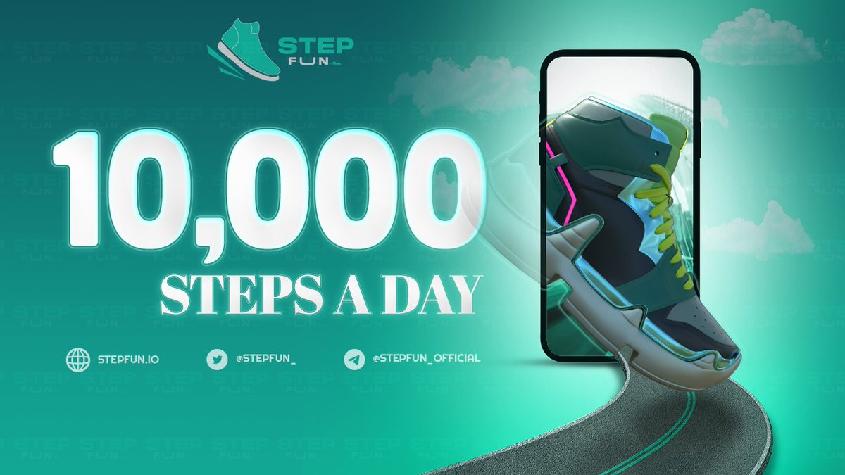 🔥10000 steps a day🔥
👟For people who choose walking as a method of physical activity, it is necessary to find out how many steps they walk a day as a basis.

👟Regular walking helps reduce the risk of a number of health problems

👉 Our official website: stepfun.io