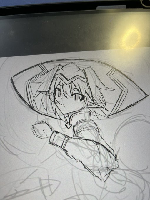 アイコン変えたいしヘルマティオ描くかーって描いてみてる 