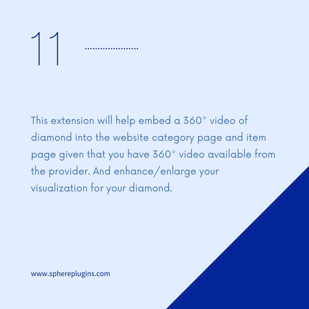 SpherePlugins's tweet image. Grow Interaction of a Beautiful Diamond in a 360°/3D Video Feature.

sphereplugins.com/product/360-3d…

#360degreeview #360degreevideo #woochoiceplugin  #wordpressplugin #woocommerce #diamond #diamondjewellery #jewelry #jewellery #development #wordpressplugins #plugins #wednesdaywisdom