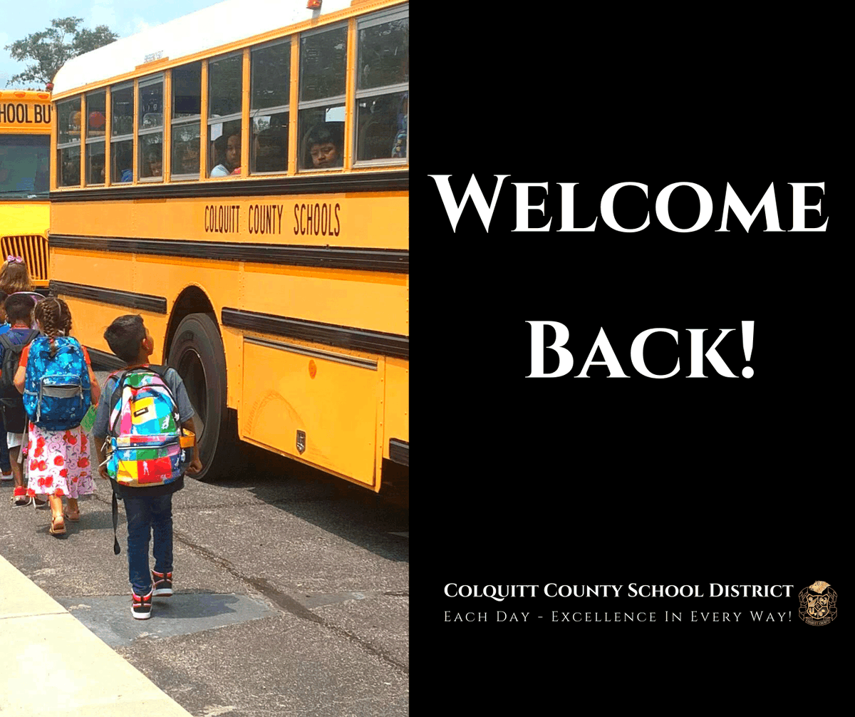 ColquittSchools's tweet photo. Welcome Back! We are looking forward to a great school year! Let us see those smiling faces. Tag us in your first day of school pictures!
#firstdayofschool
#PackedwithPride
#PackedwithLove
#PackerPointofPride https://t.co/bfp3pwwkK0