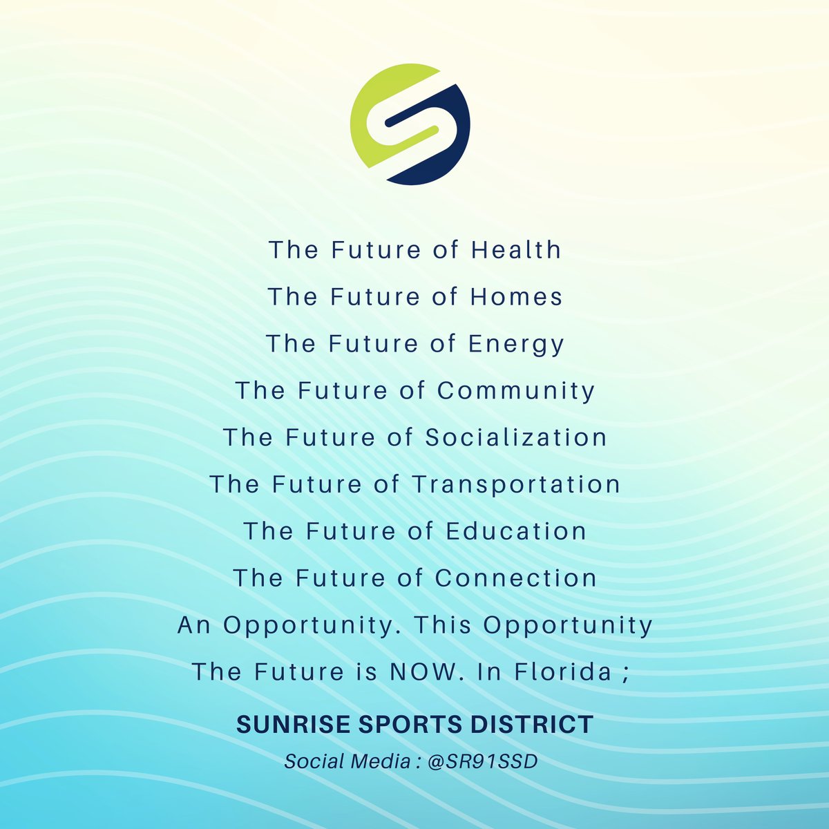 sprtxclub's tweet photo. The Future is NOW
@SR91SSD
✌🏻
#SR91SSD #SunriseSportsDistrict #florida #sports #fortpierce #future #cities #sustainability #technology #health #economics https://t.co/A8yvCBWXwB