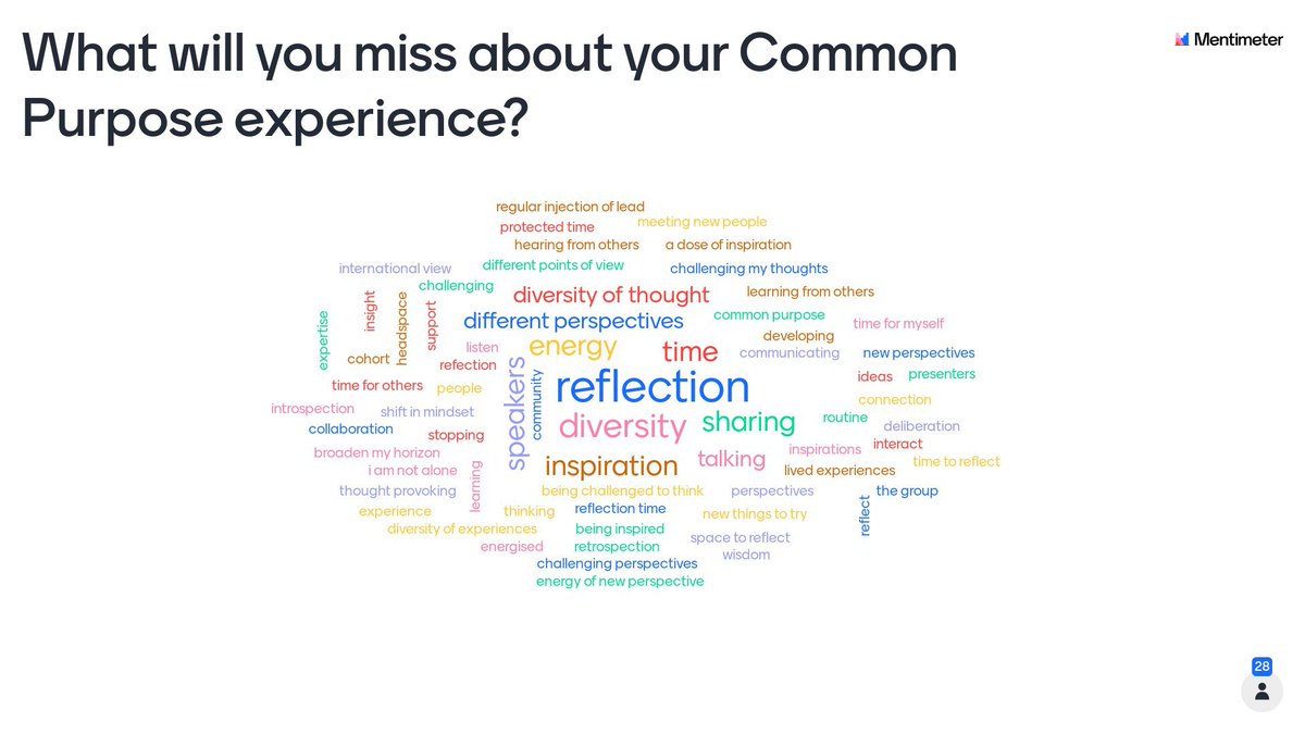 If you're looking for some inspiration, diversity, energy, reflection for yourself or your #seniorleaders then that's what we can deliver - see below what people miss.  Just 7 weeks till we get started again - cohorts across the UK - DM for more or visit commonpurpose.org/leadership-pro…