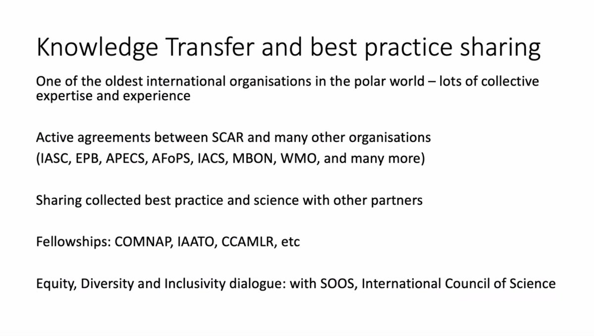 SCAR_Tweets's tweet photo. SCAR works with a multitude of organisations to ensure we share collective expertise &amp; experience, transfer knowledge &amp; share best practices- @DrRenukaBadhe 
@ISC @IASC_Arctic @Polar_Research @iaato_org @iacscryo @SOOSocean @CCAMLR1 @COMNAP1 @WMO  @MarineBON1 @EuPolarBoard #AFOPS https://t.co/Fa7Vhmb29q