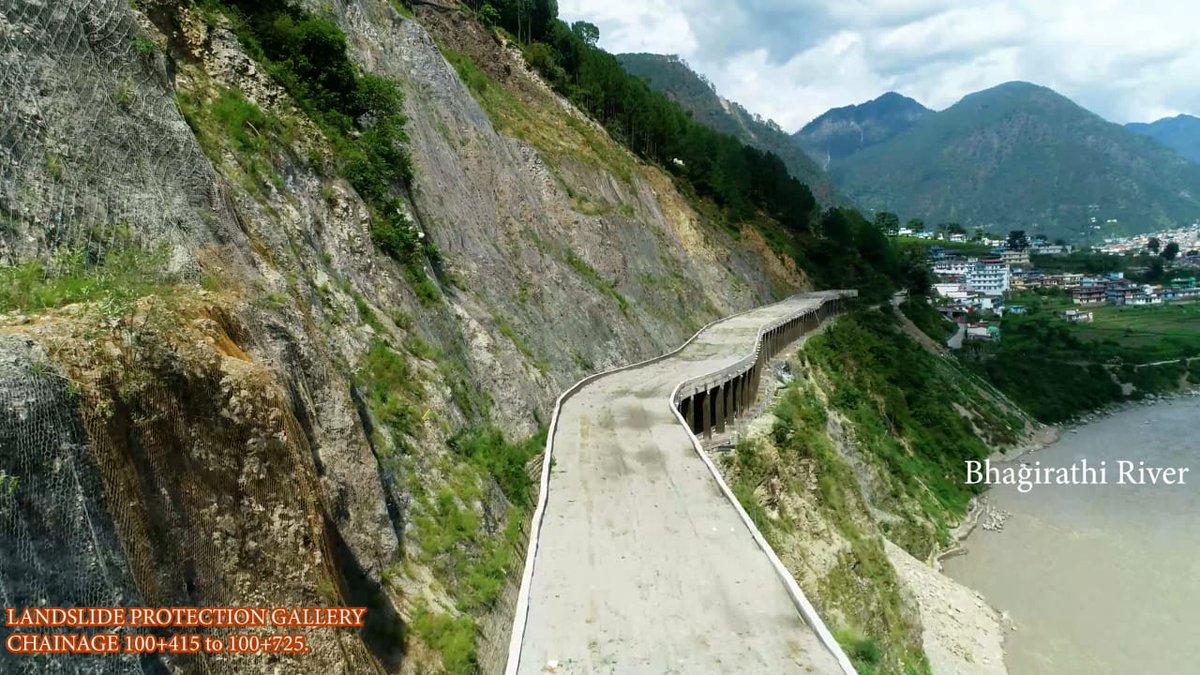 RNhidcl's tweet photo. Inspection of Completed 310 mtr of Protection Gallery work by ED(P) at Bareti Landslide (Uttarkashi) https://t.co/FM1OA6DW5i